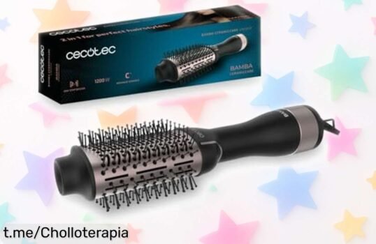 Consigue el volumen y estilo perfecto con el cepillo voluminizador Cecotec Bamba CeramicCare, ¡precio rebajado que se acaba pronto! Lucir un look de salón nunca fue tan fácil.