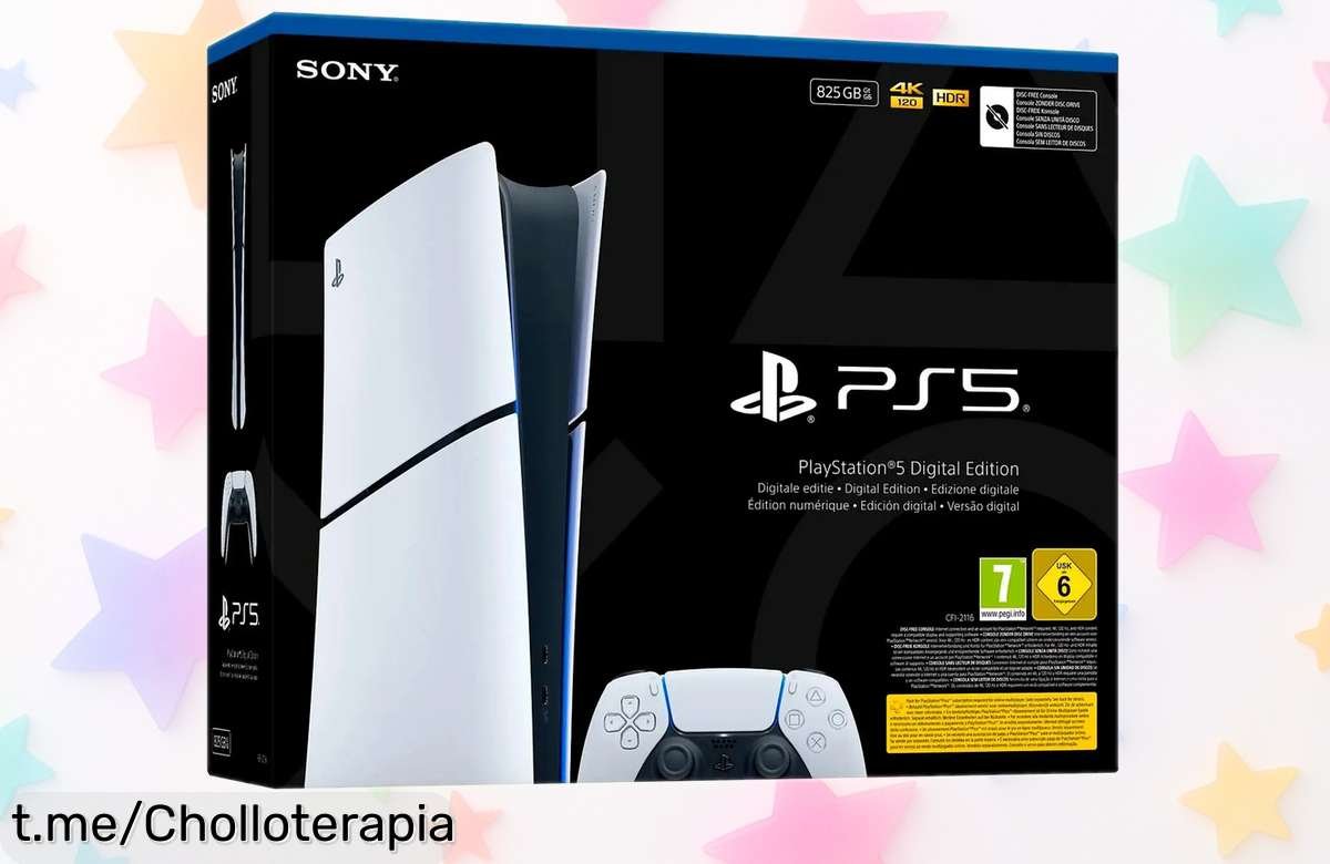 Consola Sony PlayStation 5 PS5 edición digital slim 825GB: chollo increíble con descuento brutal, no te quedes sin la tuya ¡haz que tus partidas sean legendarias ahora mismo!