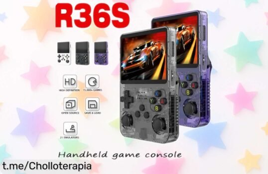 Consola retro portátil R36S de 128GB a precio loco: sumérgete en la aventura gamer con pantalla de 3,5’’ y aprovecha el súper chollo antes que se agoten ¡actúa ya!