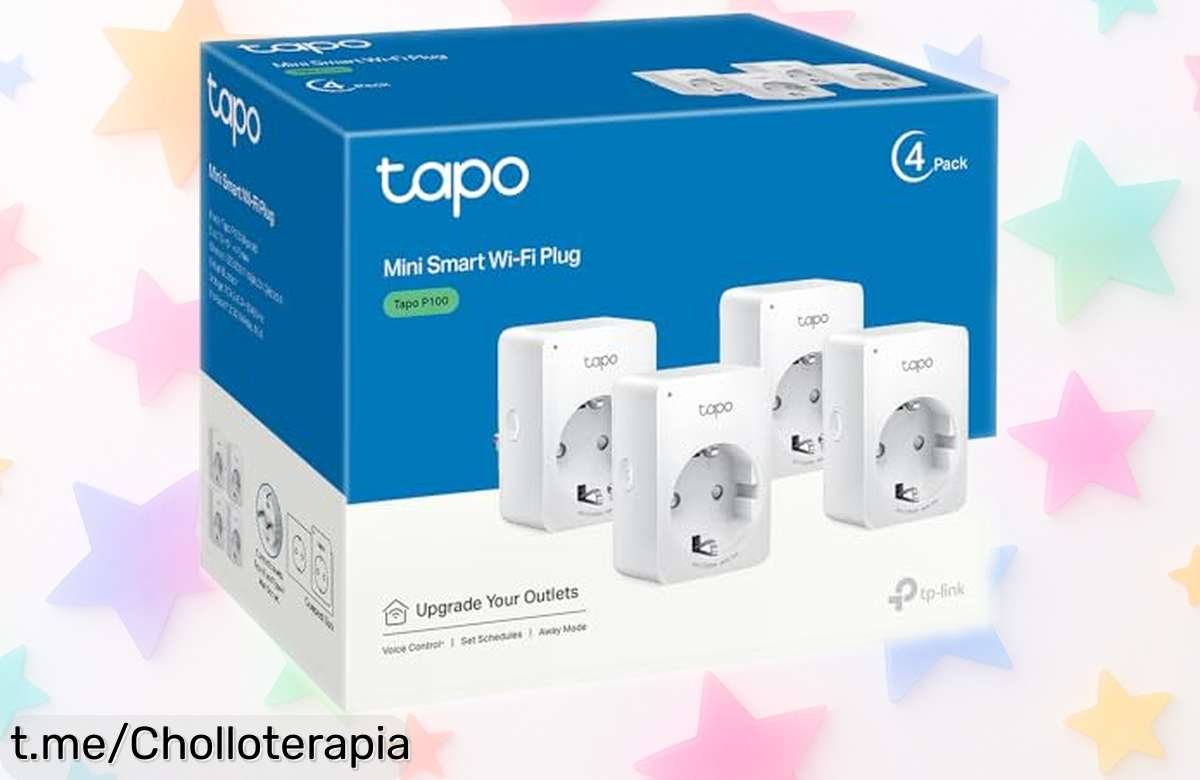 Controla tu hogar con el mini enchufe inteligente Tapo P100 en pack de 4, disfruta del confort a un precio rebajado ¡No te quedes sin él antes que se agote este super chollo!