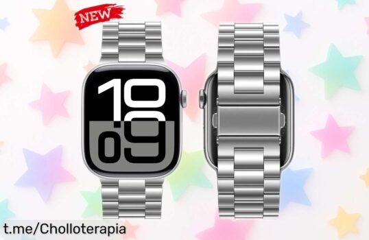 Correa de acero inoxidable para Apple Watch Ultra y Series 11, oferta rebajada que realza tu estilo ¡No te pierdas este super chollo para llevar tu reloj al siguiente nivel!