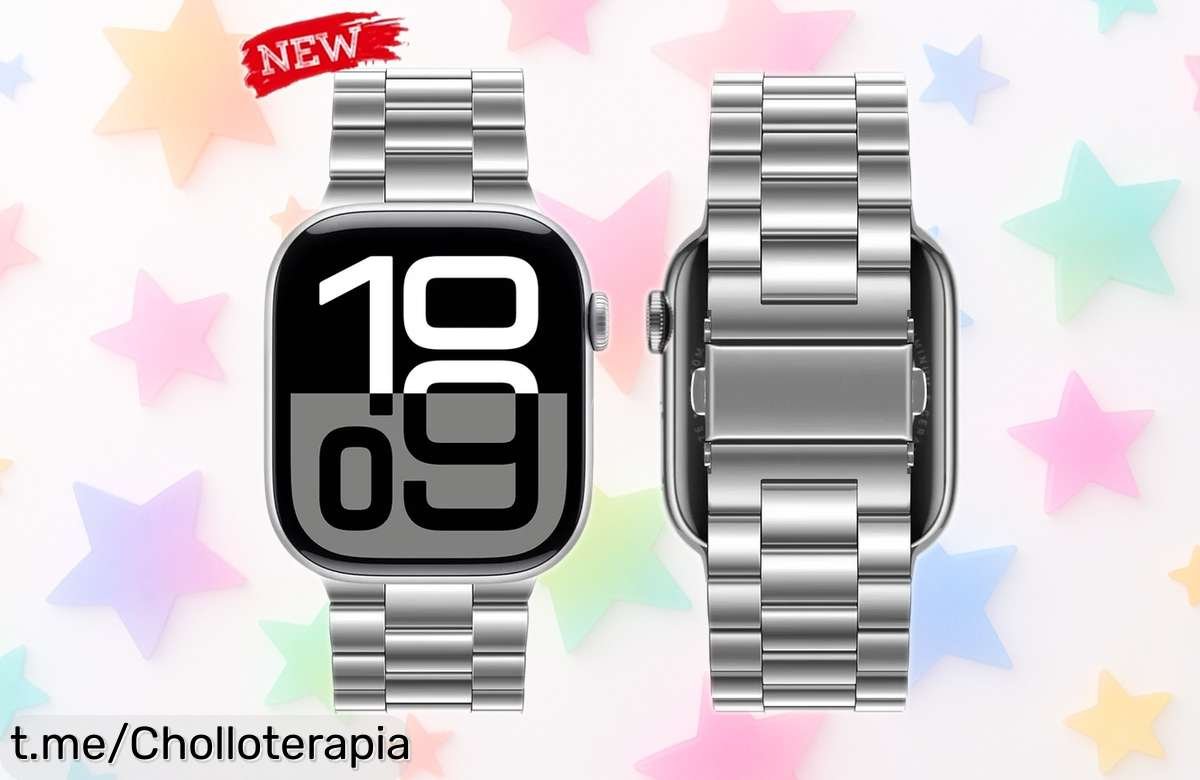 Correa de acero inoxidable para Apple Watch Ultra y Series 11, oferta rebajada que realza tu estilo ¡No te pierdas este super chollo para llevar tu reloj al siguiente nivel!