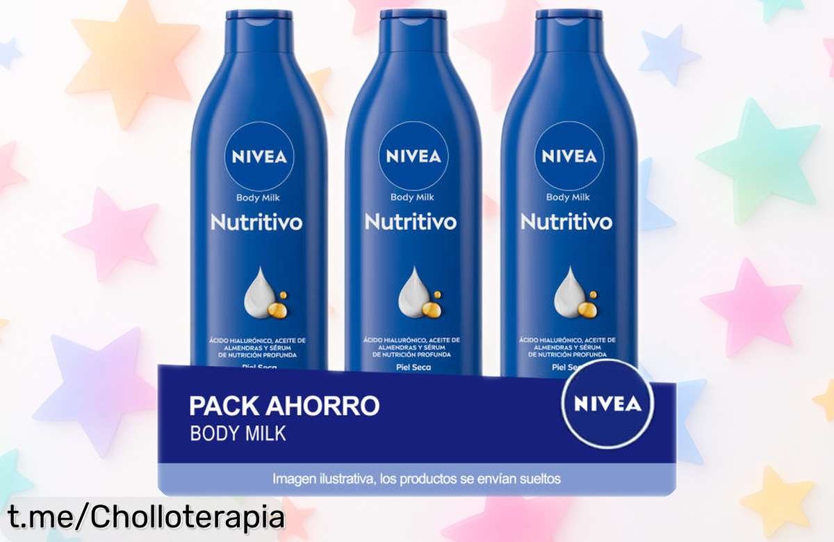 Crema corporal nutritiva NIVEA pack de 3 unidades 400ml con aceite de almendra a precio rebajado, siente tu piel suave y cuidada ¡no te lo pierdas!