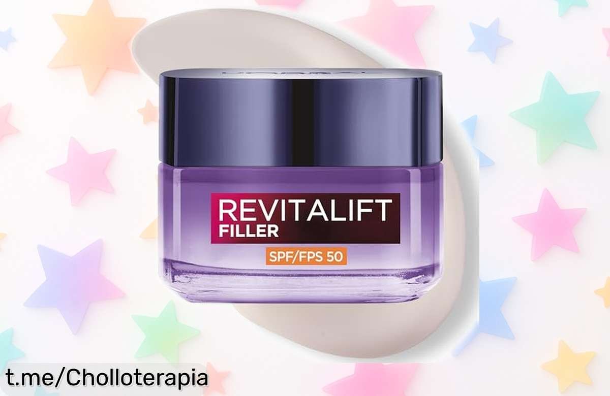 Crema de día L’Oréal Paris Revitalift con ácido hialurónico y SPF 50 a un precio loco, ¡mima tu piel e impulsa tu brillo antes de que se agote!