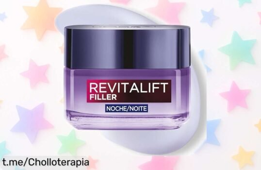 Crema de noche revitalizante L'Oréal Paris, ¡super chollo que devolverá la vida a tu piel! Hidrata y rellena arrugas para un despertar radiante. No te lo pierdas, oferta por tiempo limitado.