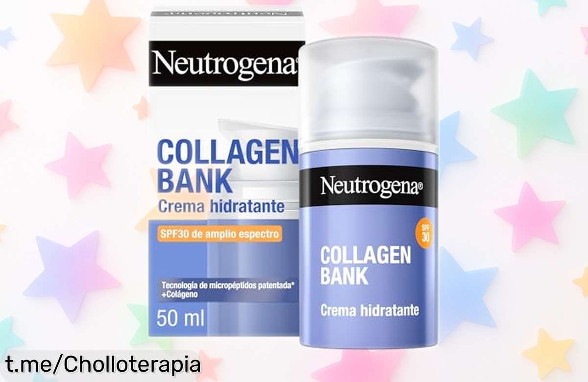 Crema facial Neutrogena con colágeno y SPF30 a precio rebajado, cuida tu piel con este super chollo que transforma tu rutina diaria en momentos radiantes ya mismo.