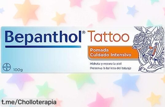 Crema para tatuajes Bepanthol que repara y hidrata tu arte a precio rebajado, cuidá tus colores como nuevos. ¡Corre, este chollo vuela!