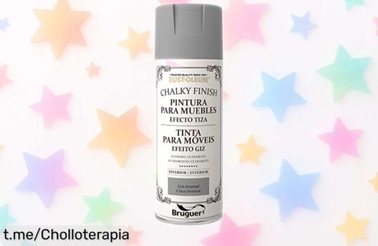Dale a tus muebles un toque único con el spray RustOleum Bruguer Chalky Finish gris Invernal, ¡oferta irresistible que solo durará un suspiro!