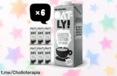Deliciosa bebida de avena Oatly Barista 1L en pack de 6 unidades a precio rebajado, ideal para esos latés irresistibles. ¡No te quedes sin este ofertón!