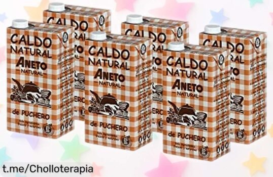 Deliciosa caja de 6 unidades del caldo de puchero Aneto 100% natural con precio rebajado, un sabor único que calienta el corazón y no repetirás. ¡Aprovecha este super chollo antes que se agote!