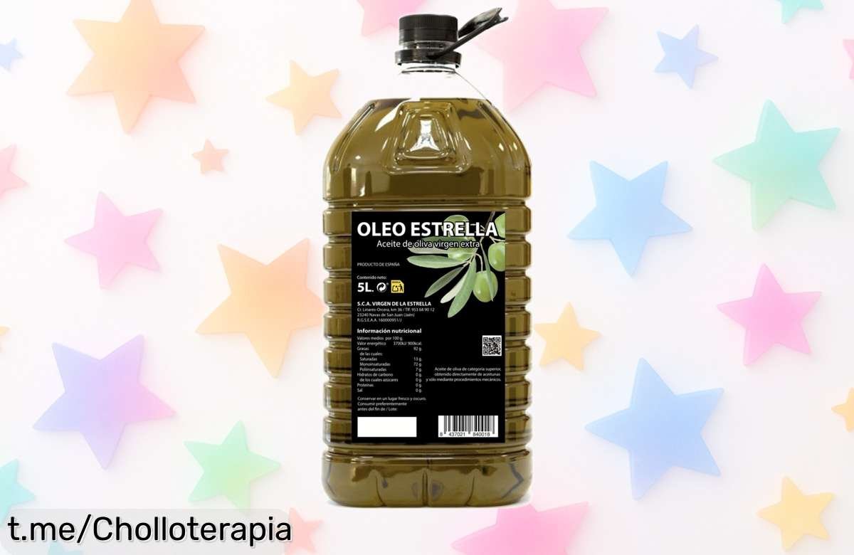 Delicioso aceite de oliva virgen extra picual de Jaén en garrafa de 5L con descuento brutal, un super chollo que elevará el sabor de tus platos ¡aprovéchalo antes que se agote!