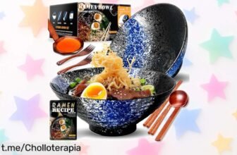Delicioso juego de 2 tazones de cerámica grandes para ramen, ¡es tu oportunidad con precio loco! Oferta limitada que encantará a tus invitados, no te quedes sin el tuyo.