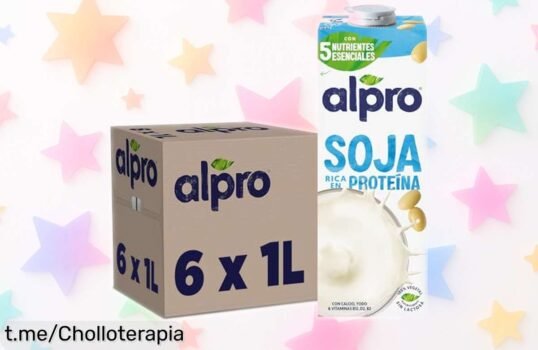 Delicioso pack de 6 bebidas vegetales de soja Alpro con calcio y vitaminas a precio rebajado, ¡un ofertón que vuela para hacer tu día más saludable!