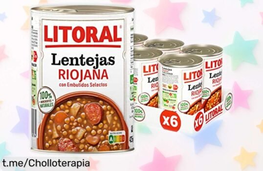 Delicioso pack de 6 lentejas riojanas LITORAL sin gluten a precio loco; llévate un festín de sabor y calidad, ¡aprovecha esta oferta que no volverá!