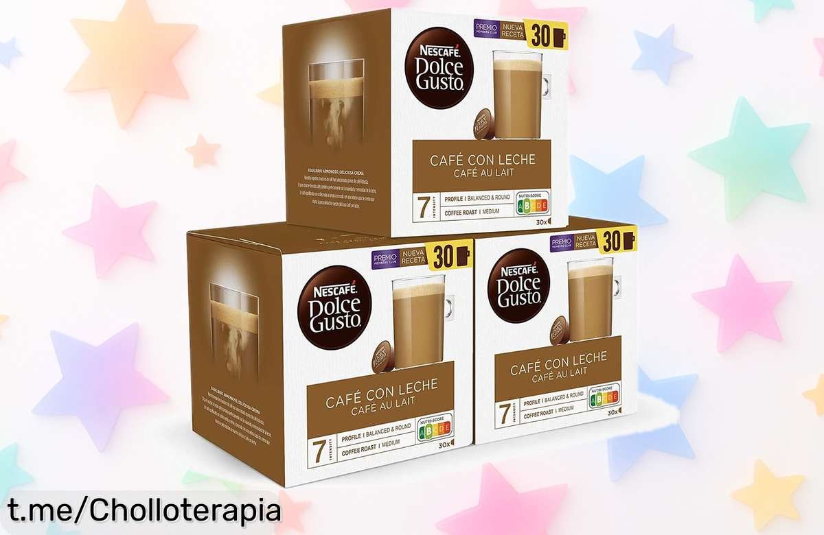 Delicioso pack de 90 cápsulas Dolce Gusto NESCAFÉ Café Con Leche a un precio espectacular, ¡siente la energía del sabor cremoso en casa antes que se agote!