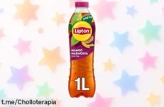 Delicioso té helado Lipton sabor mango maracuyá, super chollo que transforma tus breaks en momentos refrescantes. ¡Compra ya y siente el verano en cada sorbo!