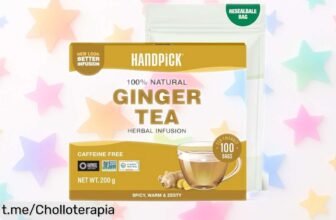 Delicioso té herbal de jengibre Handpick, 100 bolsitas redondas sin cafeína: super chollo para que saborees energía natural y frescura ¡aprovéchalo antes de que se agote!