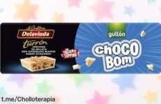Delicioso turrón ChocoBomb Delaviuda con chocolate blanco a un precio loco que vuela, regala sabor y haz de estas fiestas algo inolvidable. ¡No te quedes sin el tuyo!