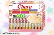 Deliciosos snacks Inaba Churu Box para gatos, ¡60 porciones cremosas de atún a un precio rebajado! Regala momentos únicos y llenos de amor. ¡Apresúrate, que vuelan!