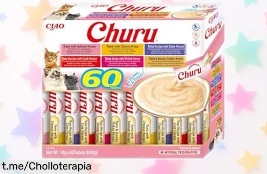 Deliciosos snacks Inaba Churu Box para gatos, ¡60 porciones cremosas de atún a un precio rebajado! Regala momentos únicos y llenos de amor. ¡Apresúrate, que vuelan!