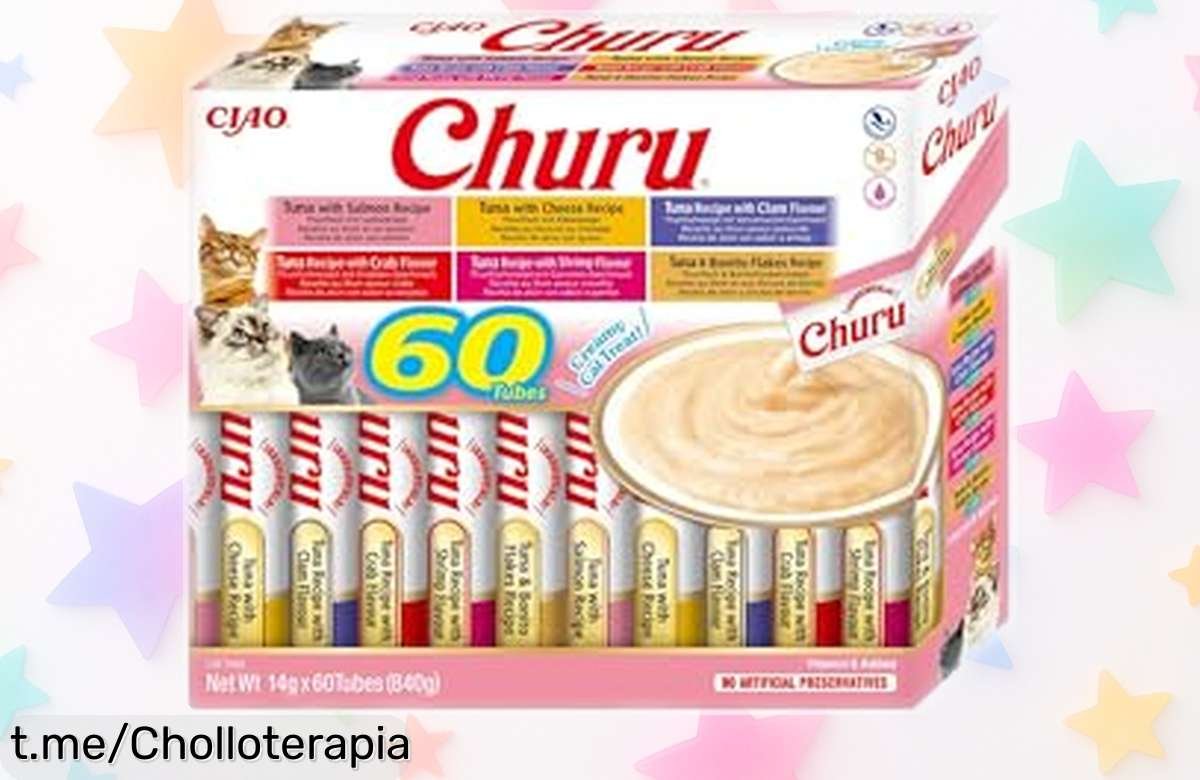 Deliciosos snacks Inaba Churu Box para gatos, ¡60 porciones cremosas de atún a un precio rebajado! Regala momentos únicos y llenos de amor. ¡Apresúrate, que vuelan!