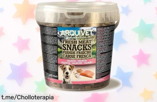Deliciosos snacks de carne fresca de salmón para perros adultos, 100% natural y rebajados: ¡dale a tu peludo un festín irresistible que cuida sus dientes!