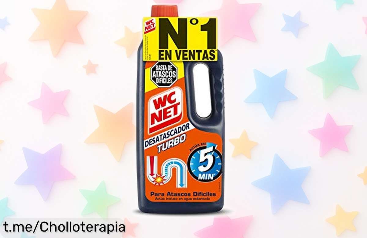 Desatascador turbo Wc Net 1L, la solución rápida que tu baño necesita a un precio rebajado. ¡No te quedes sin el tuyo y dile adiós a los atascos en minutos!