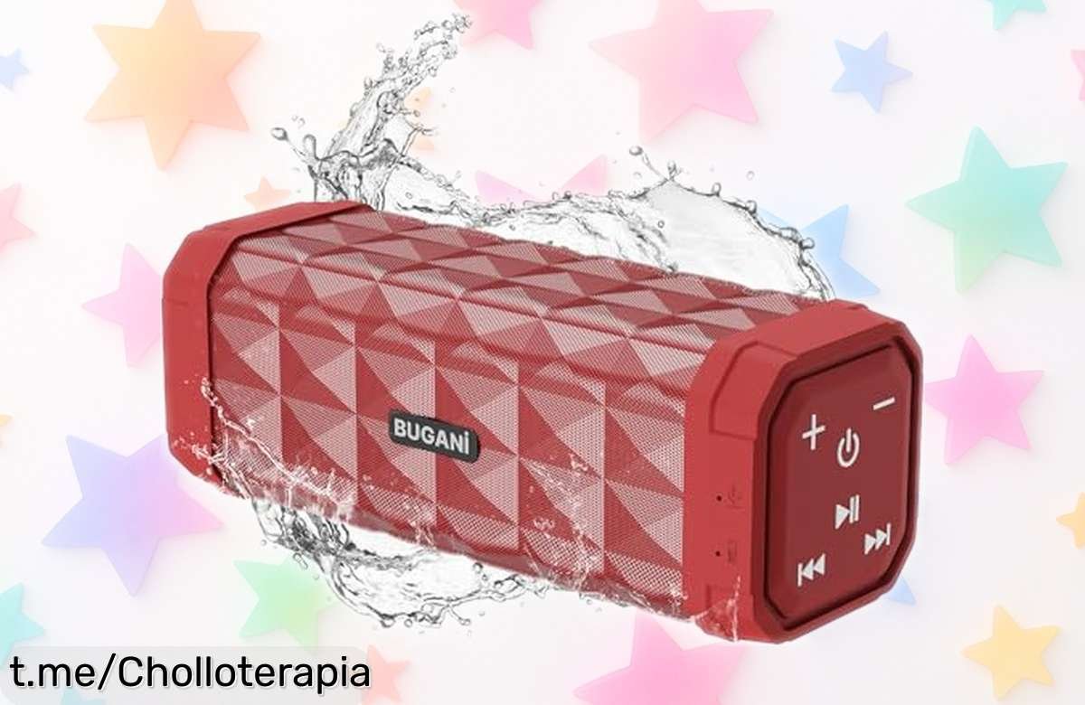 Descubre el altavoz bluetooth Bugani: potente, resistente al agua y música nonstop por 30 horas. ¡Aprovecha este super chollo antes de que se acabe y comparte momentos inolvidables!