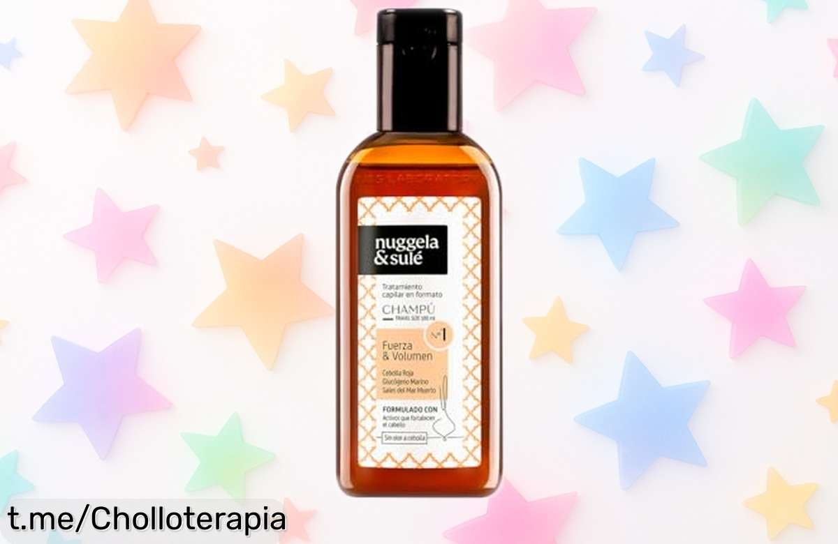 Descubre el champú fuerza y volumen Nuggela & Sulé que frena la caída con extracto de cebolla roja, ahora a un precio loco ¡Tu cabello merece este super chollo!