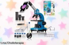 Descubre el microscopio Bresser Biolux con zoom hasta 1600x y soporte para smartphone, un super chollo a precio rebajado que hará brillar la curiosidad en toda tu familia ¡Cómpralo ya!