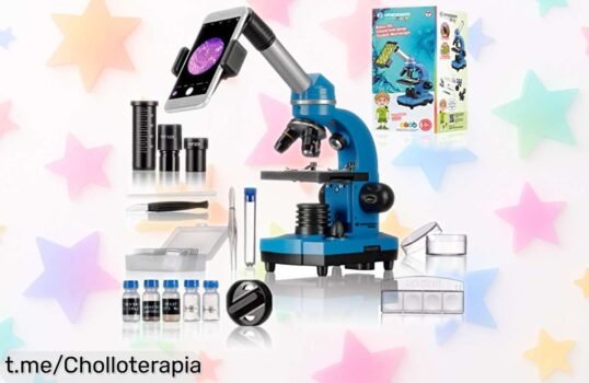 Descubre el microscopio Bresser Biolux con zoom hasta 1600x y soporte para smartphone, un super chollo a precio rebajado que hará brillar la curiosidad en toda tu familia ¡Cómpralo ya!