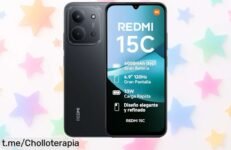 Descubre el smartphone Redmi 15C con batería gigante de 6000 mAh y cámara de 50MP, ¡precio rebajado que se va volando! No te quedes sin tu super chollo para disfrutar cada momento.