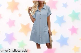 Descubre el vestido camisero Niwicee, práctico y versátil, ahora rebajado a un precio loco; ¡aprovéchalo ya antes de que se agote!