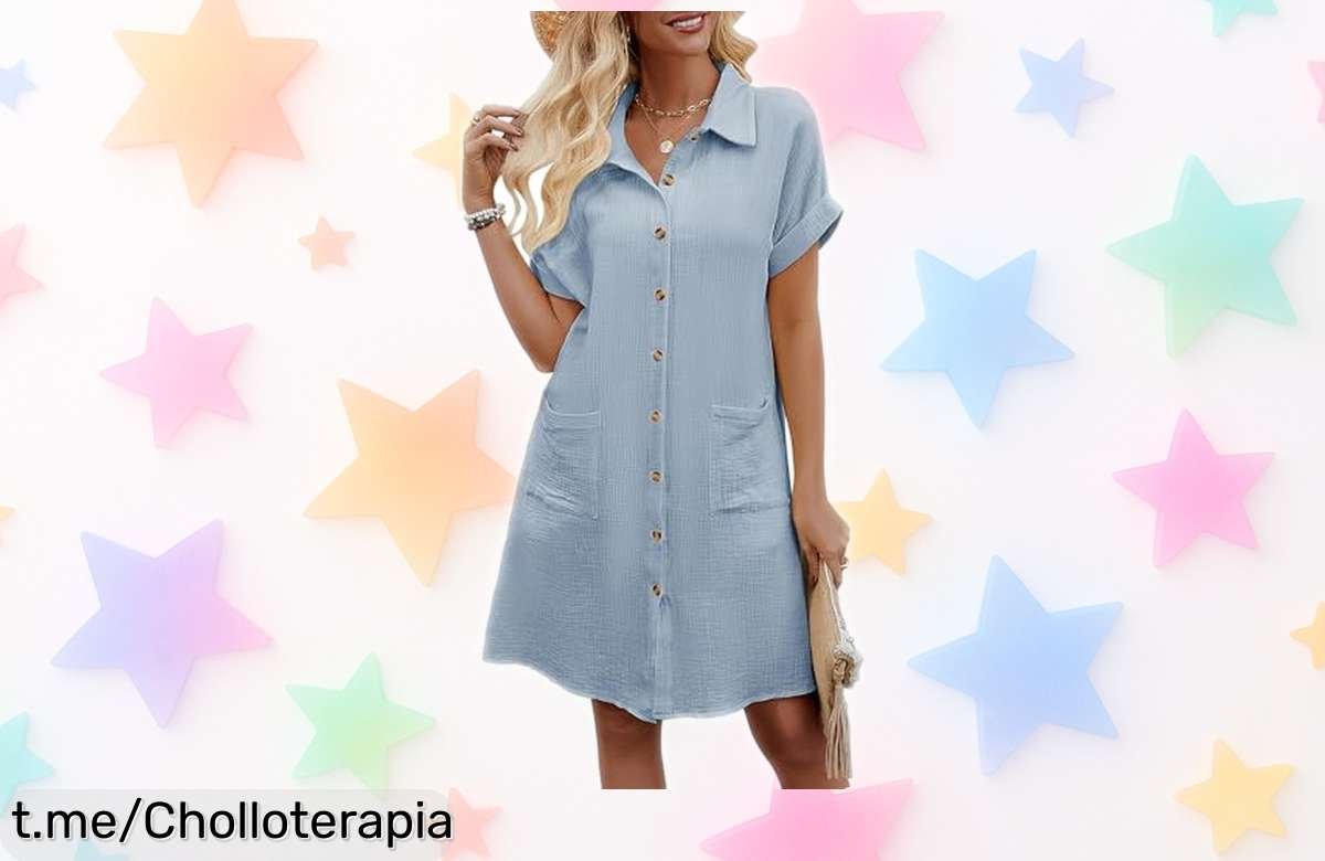 Descubre el vestido camisero Niwicee, práctico y versátil, ahora rebajado a un precio loco; ¡aprovéchalo ya antes de que se agote!