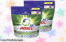 Descubre las cápsulas Ariel todo en uno para 96 lavados y olvídate de las manchas: oferta limitada con descuento brutal que hará tu ropa brillar. ¡No te quedes sin ellas!