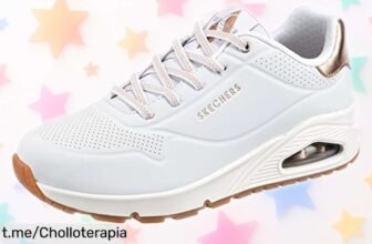 Descubre las increíbles zapatillas Skechers Uno Shimmer Away, el super chollo que te hará volar y sentirte libre por solo un precio rebajado. ¡No dejes pasar esta oportunidad!