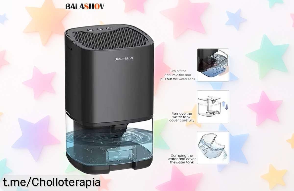 Deshumidificador portátil silencioso que transforma tu hogar en un espacio saludable, aprovecha el super chollo con descuento brutal y últimas unidades, ¡no dejes escapar esta oportunidad!
