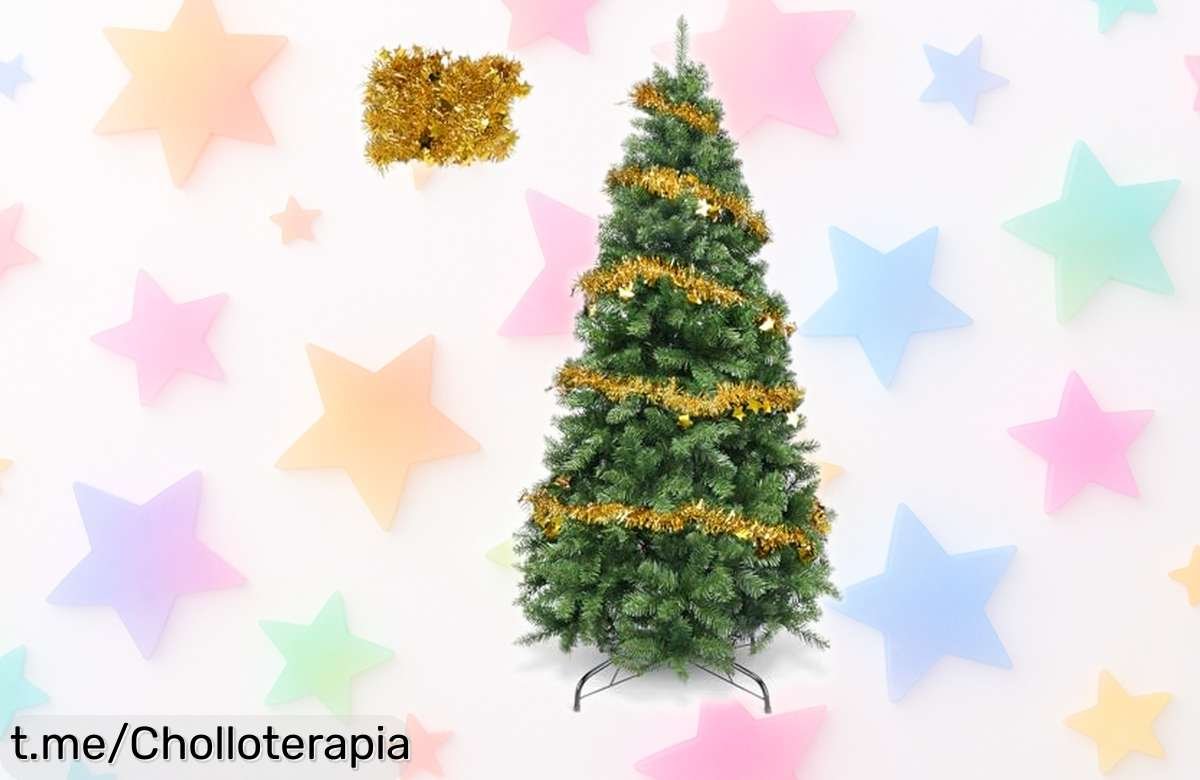 Deslumbrante árbol de Navidad artificial de 180 cm con 800 puntas naturales, ahora en precio muy bajo. ¡Haz magia en casa antes que se acabe esta oferta!