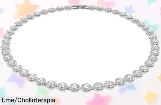 Deslumbrante collar tenis Swarovski con cristales brillantes, precio rebajado impresionante; ¡date prisa y lleva tu estilo a otro nivel antes de que se acabe!