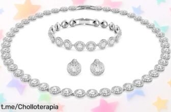 Deslumbrante conjunto Swarovski Angelic en blanco, rebajado para que brilles sin pensar; ¡corre y consíguelo antes de que se agote y sorprende a todos!