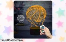 Deslumbrante luz nocturna 3D de baloncesto Yantech, luces cambiantes para encender la magia en tu habitación. Aprovecha este precio rebajado y hazla tuya ya, ¡no te quedes sin ella!