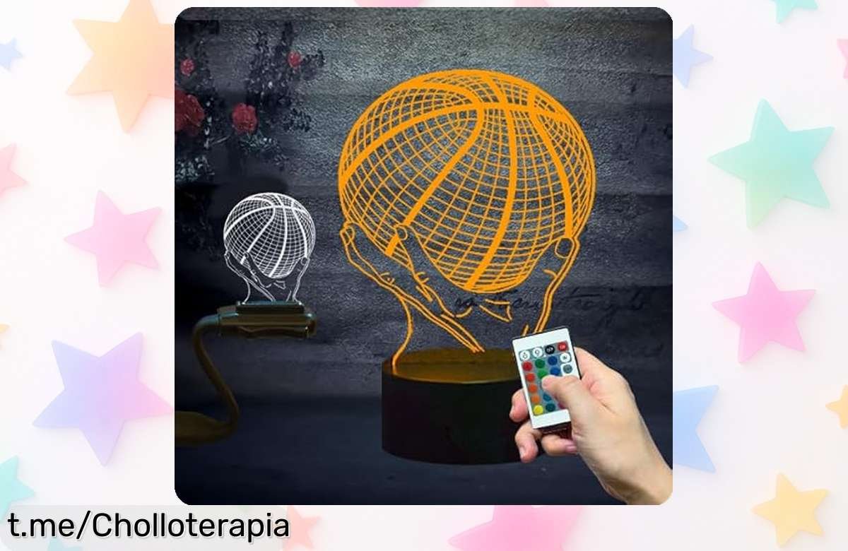 Deslumbrante luz nocturna 3D de baloncesto Yantech, luces cambiantes para encender la magia en tu habitación. Aprovecha este precio rebajado y hazla tuya ya, ¡no te quedes sin ella!