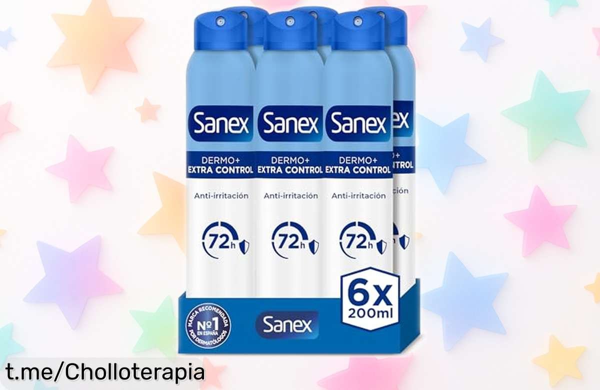 Desodorante spray Sanex Dermo Extra Control: protección de 72H entre tus manos a un precio rebajado, siente la confianza que mereces y corre antes de que se agote esta oferta voladora.