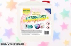 Detergente concentrado Kimia Spring Bloom 5L para lavadoras: ¡90 lavados a precio loco! Consigue ropa limpia y fresca, aprovecha este super chollo antes de que se acabe.