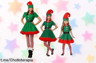 Disfraz de elfa navideña para niñas y mujeres, más que un super chollo: ¡haz brillar tu espíritu festivo esta Navidad con este increíble atuendo!