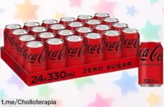 Disfruta de 24 latas de Coca Cola y Zero, rebajadas a un precio loco para que cada momento con amigos sea único y refrescante ¡No te quedes sin este super chollo!
