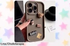 Divertida funda 3D con oso y café para iPhone 15, 14, 13: precio rebajado que no verás otra vez. ¡Haz tu móvil especial y aprovecha este ofertón antes de que sea tarde!