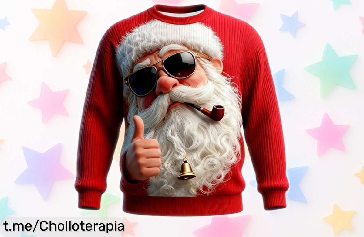Divertida sudadera navideña con Papá Noel que arrasa a un precio loco, ¡hay risas y buen rollo en juego! Aprovecha este super chollo antes de que se esfume.