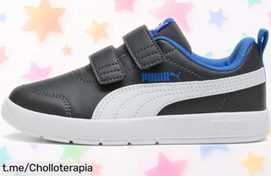 Divertidas zapatillas Puma Courtflex para niños rebajadas, corre que vuelan y haz feliz a los peques jugando sin parar con este super chollo irresistible.