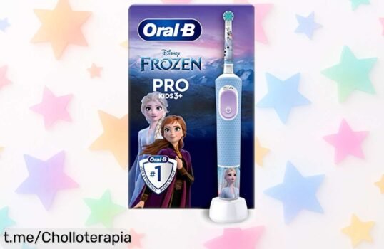 ¡Divertido cepillo eléctrico Oral B Pro Kids Frozen con diseño personalizable y modos suaves! ¡Precio rebajado que hará sonreír a tu niño hoy mismo!